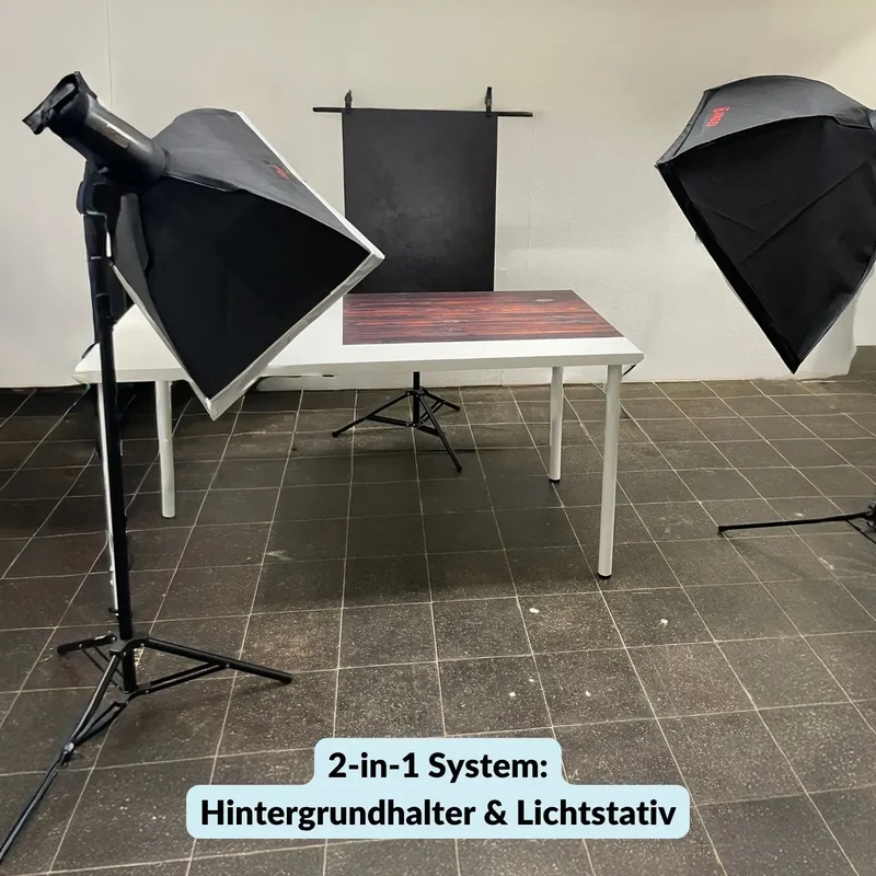 Fotohintergrund Halterung 100–186 cm für Studio & Flatlay-Fotografie
