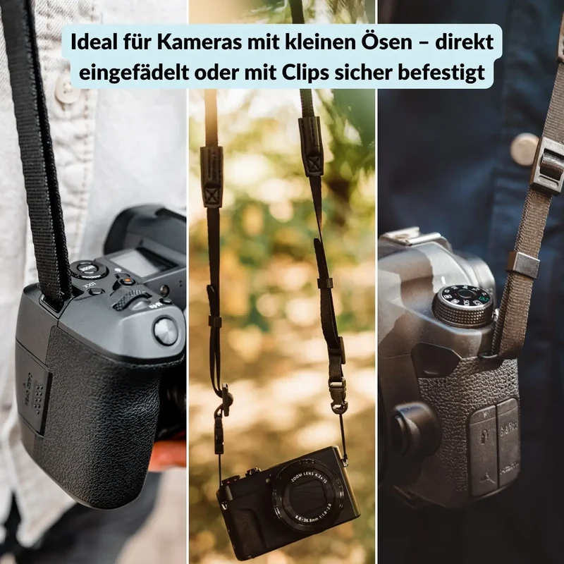 Kamera-Seilgurt ohne Ring für schmale Ösen
