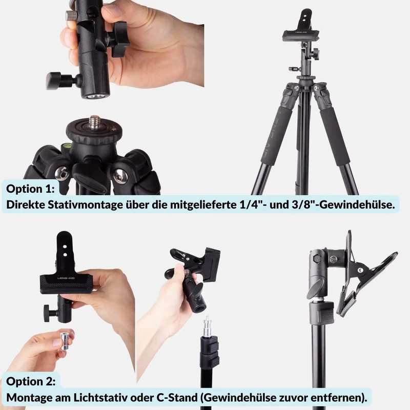 Reflektor-Klemme aus Metall für Faltreflektor & Fotohintergrund