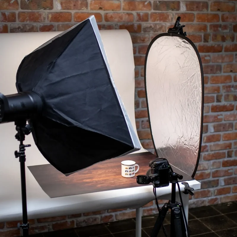 2-in-1 Faltreflektor (60x90cm) mit Tasche fürs Fotostudio & Outdoor