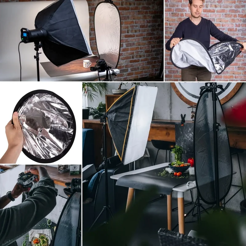 2-in-1 Faltreflektor (60x90cm) mit Tasche fürs Fotostudio & Outdoor
