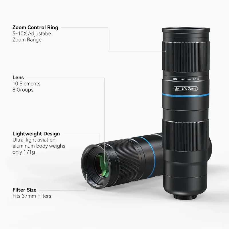 TeleZoom 5–10X Zoom-Teleobjektiv