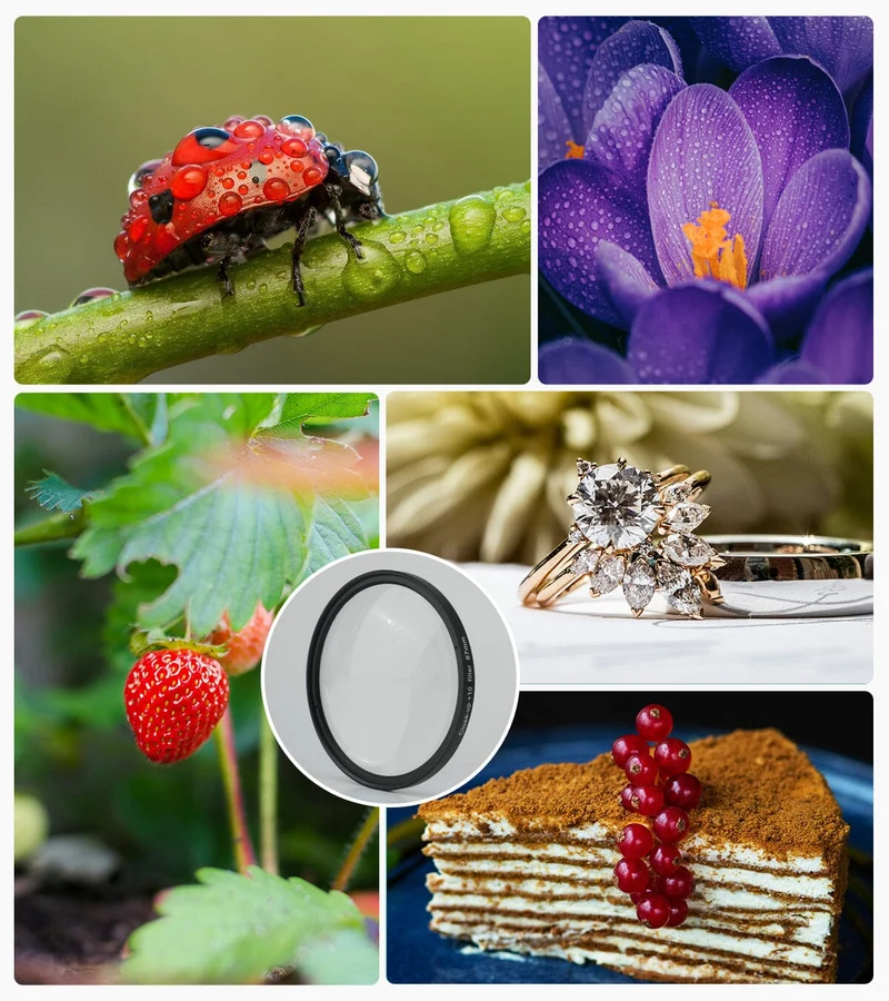 APEXEL Handy-Objektiv 52 mm/67 mm Makro-Vergrößerungsfilter