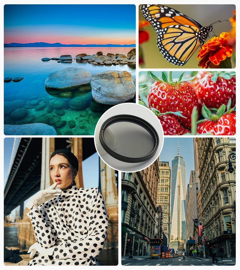 APEXEL Handyobjektiv 46 mm/52 mm/62 mm CPL-Polarisationsfilter