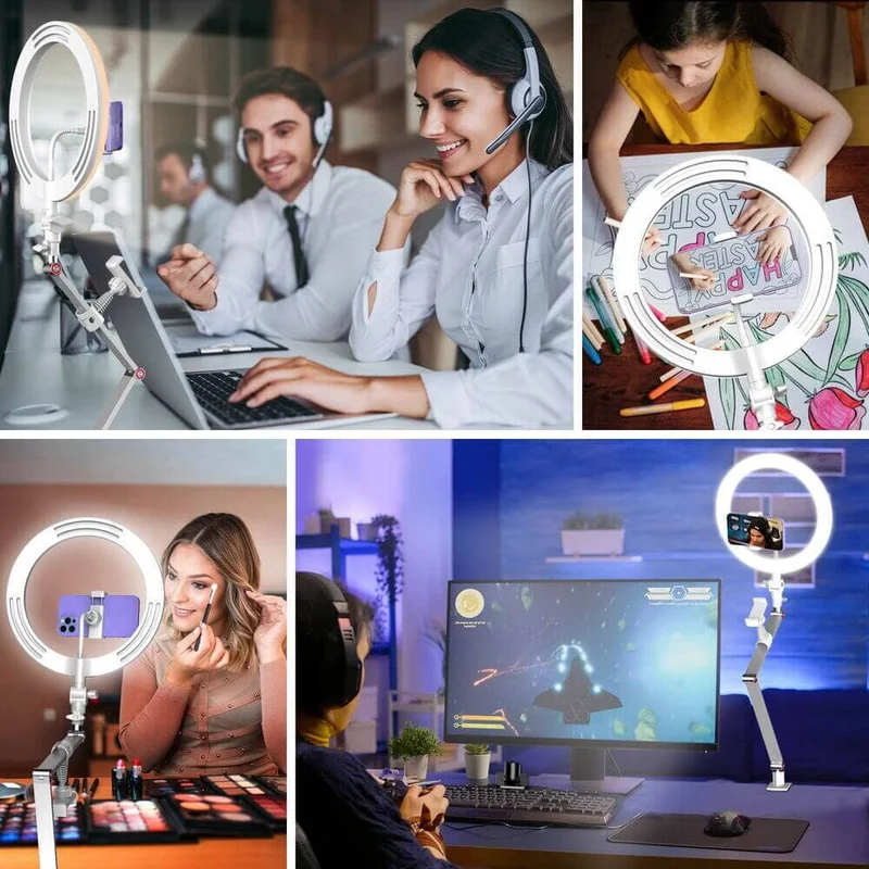 FL20 10-Zoll-Ringlicht, faltbar, tragbar, mit Ständer und Telefonhalter