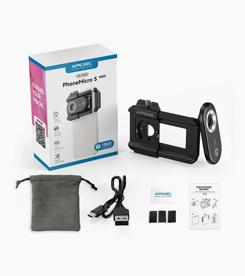 APEXEL PhoneMicro 5 Serie 100X/150X/200X/300X Mikroskopobjektiv