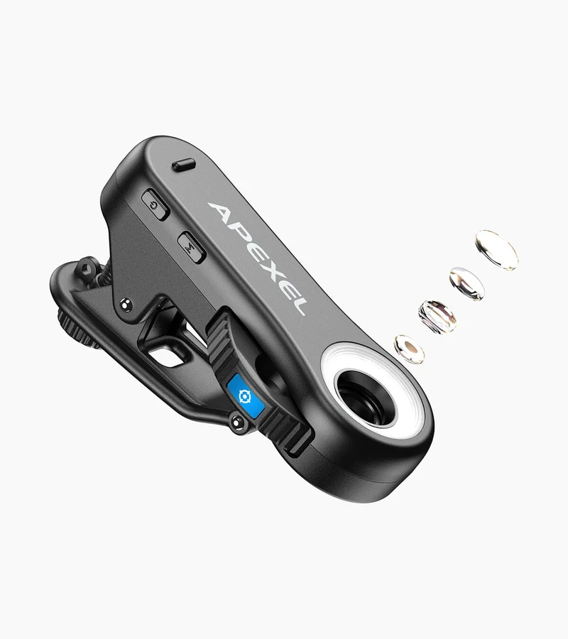 TriScope Smart Dreifach-Vergrößerungs-Handymikroskop (40x/80x/120x)