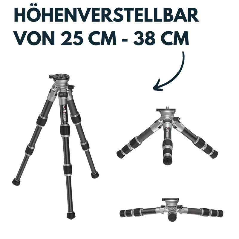 Vector Optics RSCF-T01 Rokstad 25-38cm Tripod Stativ aus Carbonfaser