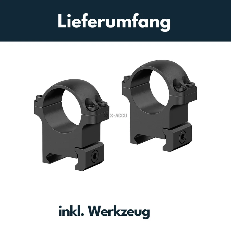 Vector Optics XASR-S01 X-Accu Stahl-Montage für 25,4mm Tubus und 21mm Picatinny/Weaver in verschiedenen Höhen
