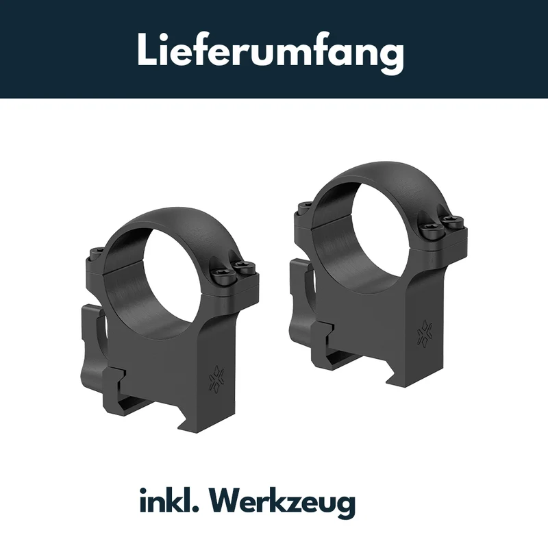 Vector Optics Stahl-Schnellmontage für 30mm Tubus, 21mm Picatinny/Weaver in verschiedenen Höhen