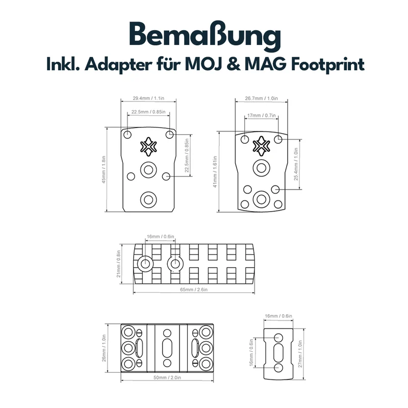 Vector Optics Reddot Mounting Kit für 30 und 34mm Tubus
