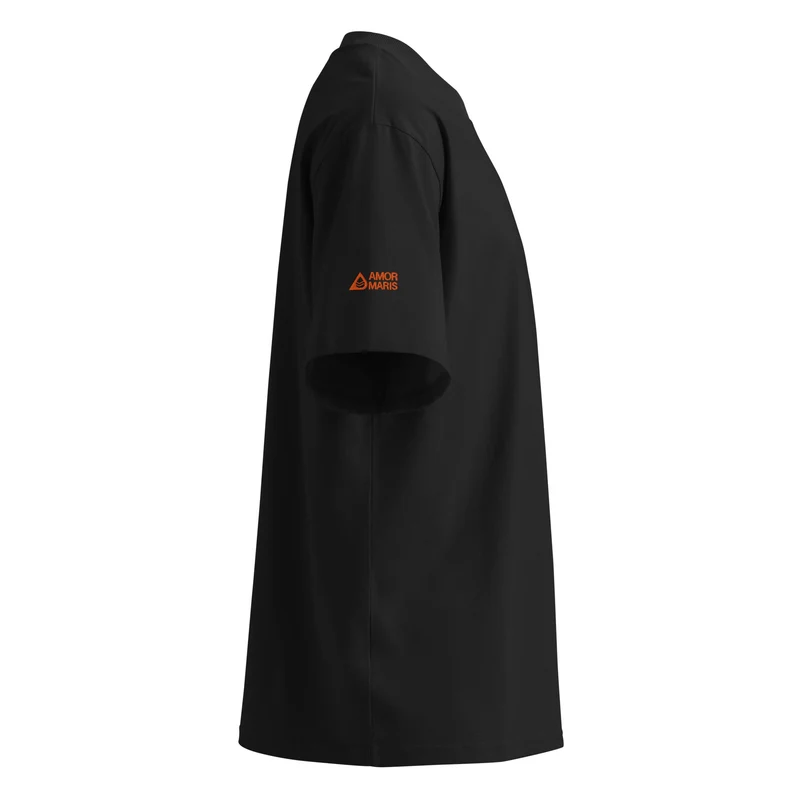 Happy Kite – Oversized Bio-T-Shirt mit Stickerei | Unisex | Breiter Kragen
