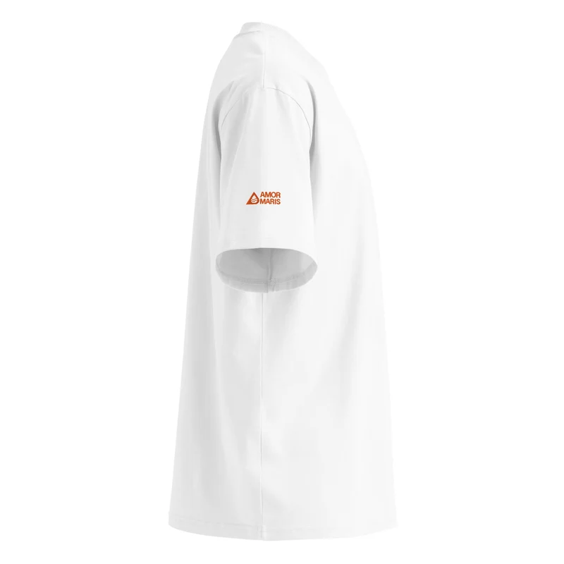 Happy Kite – Oversized Bio-T-Shirt mit Stickerei | Unisex | Breiter Kragen
