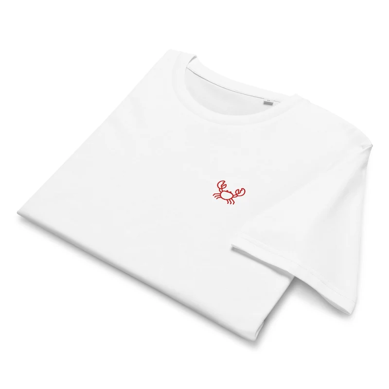 Krabbe - Unisex Bio-T-Shirt (hochwertige Stickerei)