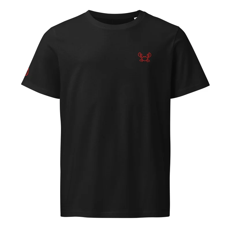 Krabbe - Unisex Bio-T-Shirt (hochwertige Stickerei)
