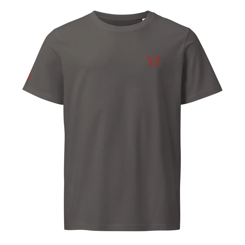 Krabbe - Unisex Bio-T-Shirt (hochwertige Stickerei)