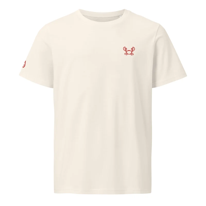 Krabbe - Unisex Bio-T-Shirt (hochwertige Stickerei)