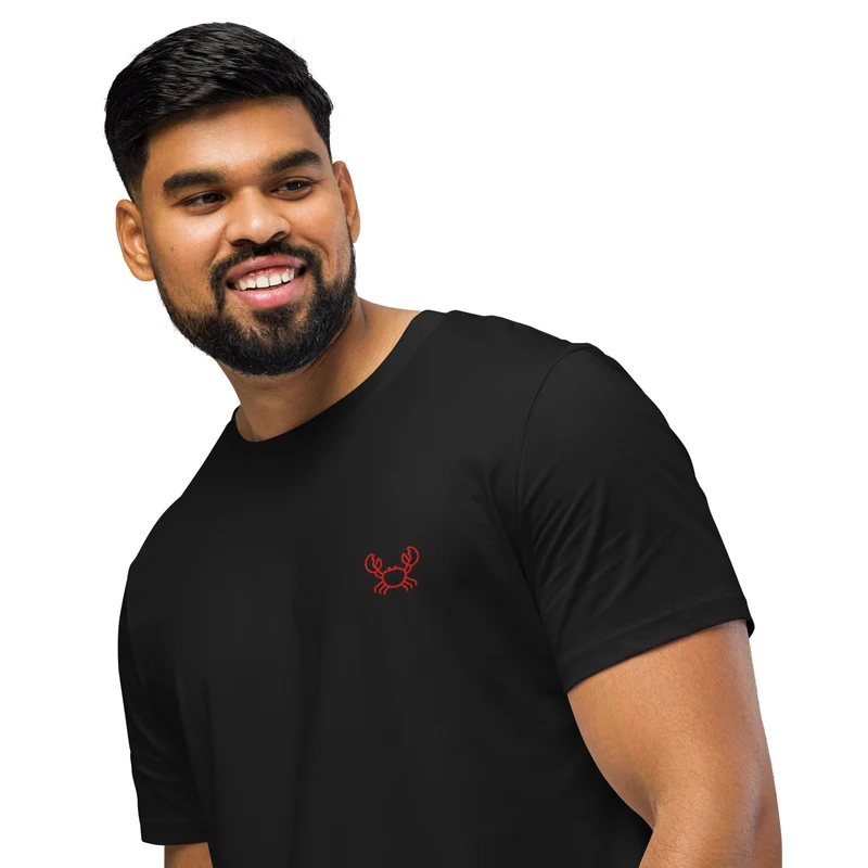 Krabbe - Unisex Bio-T-Shirt (hochwertige Stickerei)