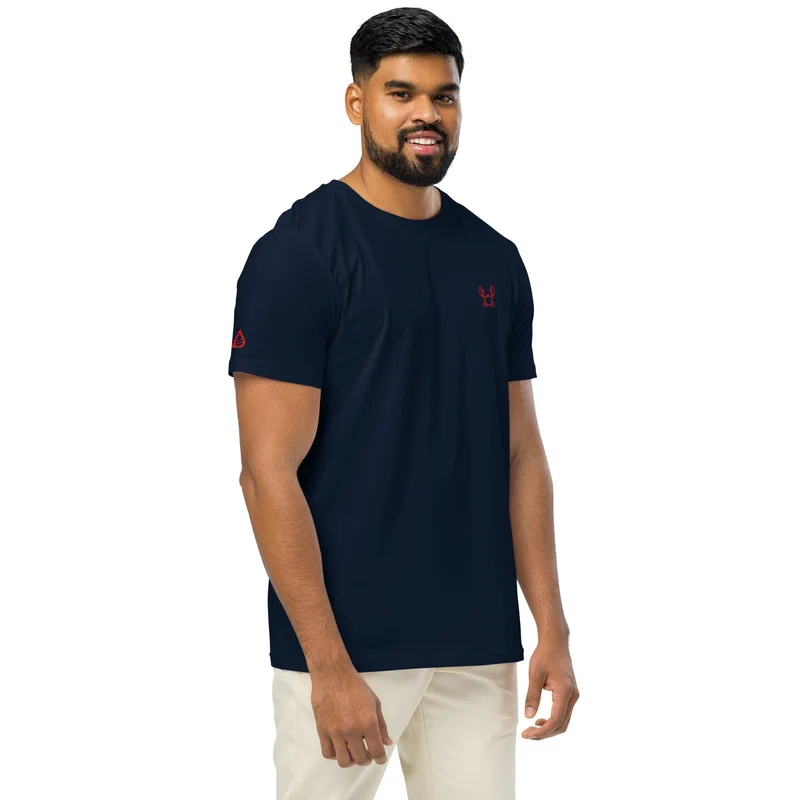 Krabbe - Unisex Bio-T-Shirt (hochwertige Stickerei)