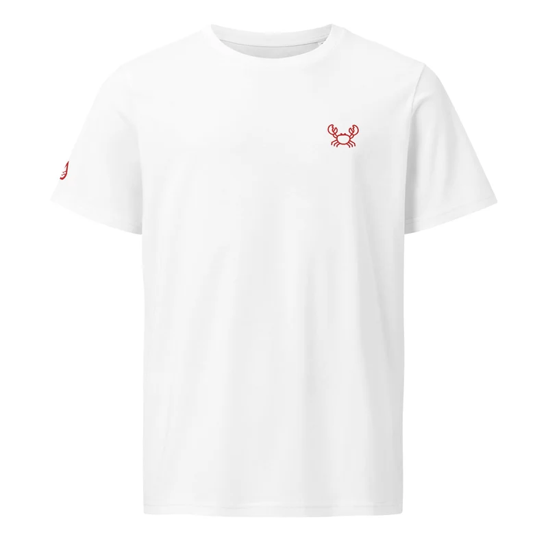 Krabbe - Unisex Bio-T-Shirt (hochwertige Stickerei)