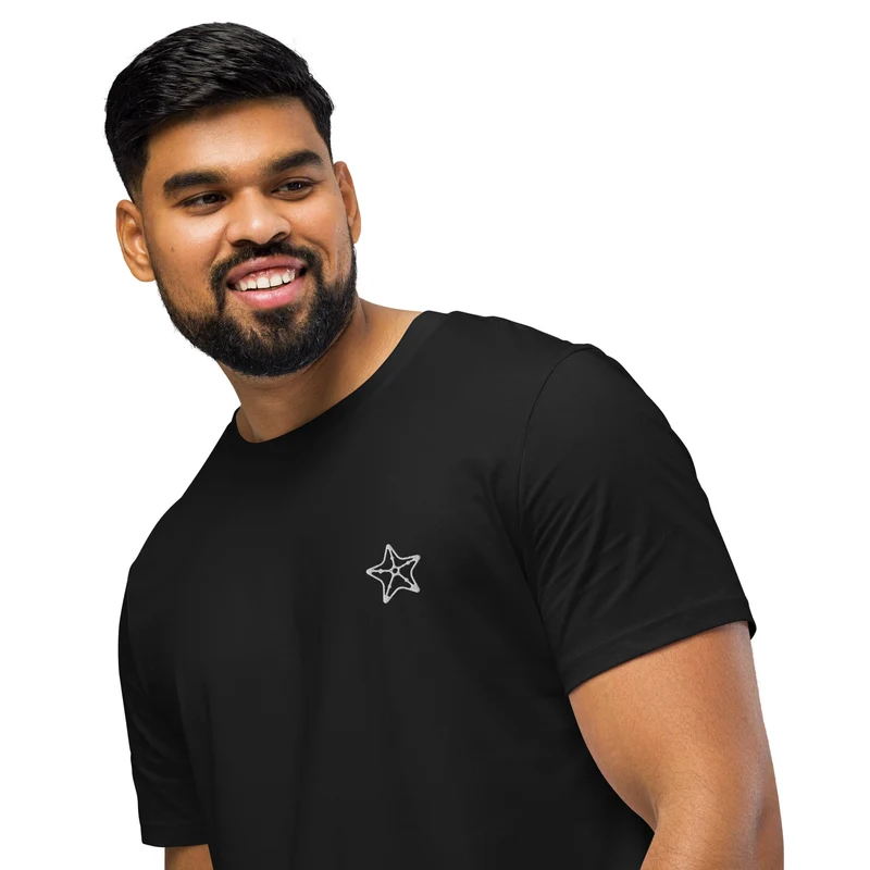 Seestern - Unisex Bio-T-Shirt (hochwertige Stickerei)