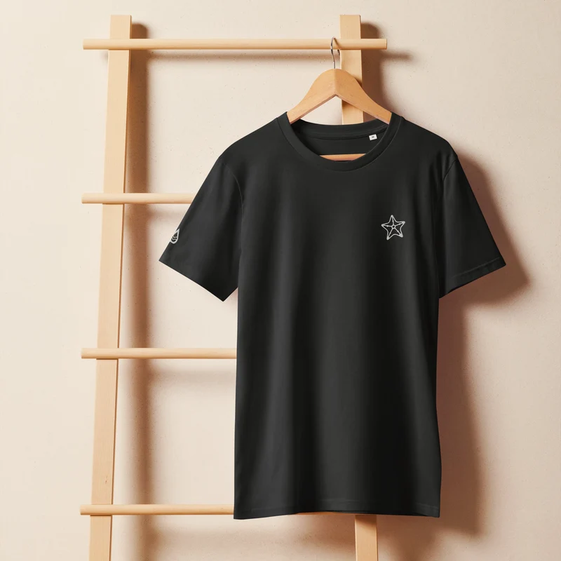 Seestern - Unisex Bio-T-Shirt (hochwertige Stickerei)