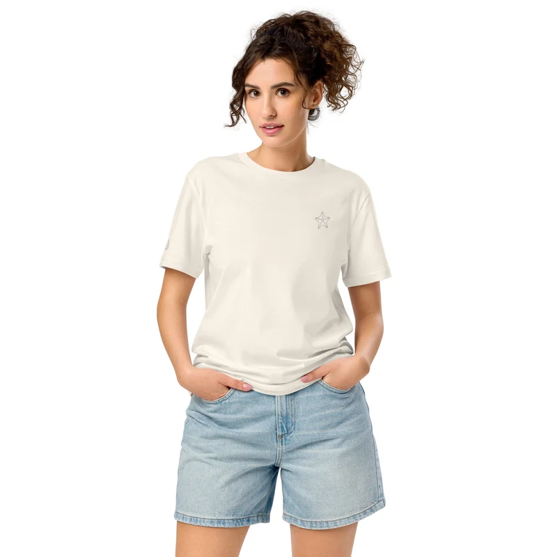Seestern - Unisex Bio-T-Shirt (hochwertige Stickerei)