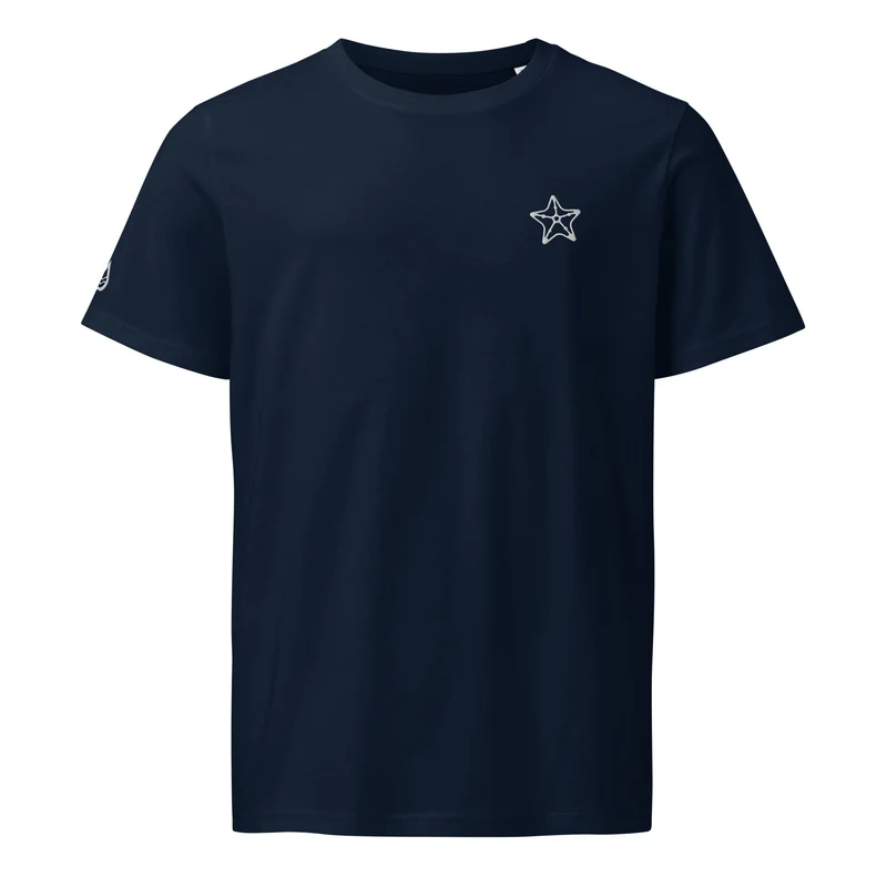 Seestern - Unisex Bio-T-Shirt (hochwertige Stickerei)