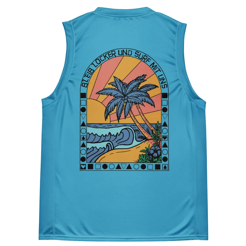 Surf mit uns - Recyceltes Unisex-Tanktop
