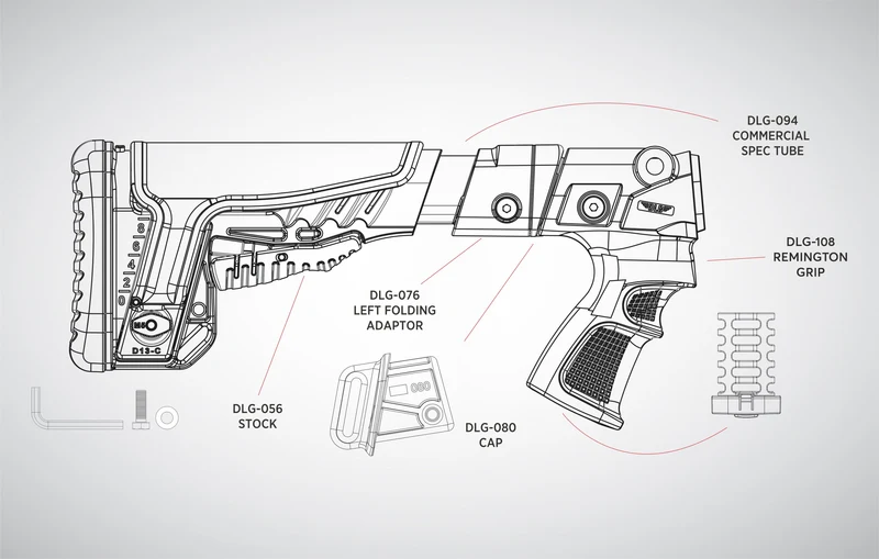 DLG Tactical Remington 870 Upgrade Kit (Rechts)