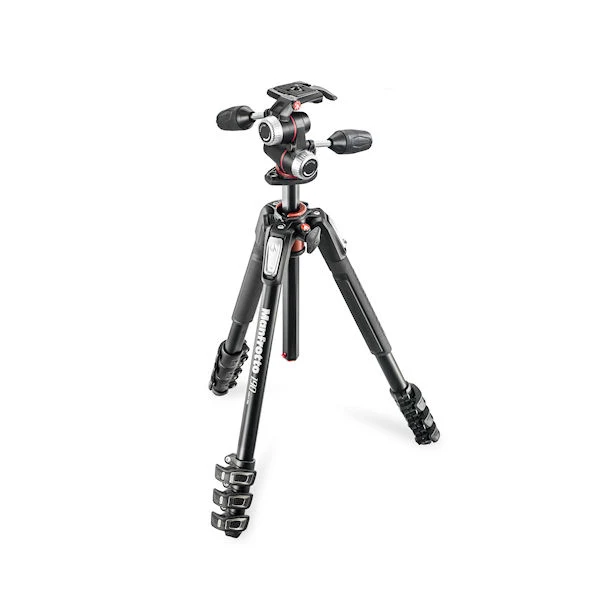 Manfrotto MK190XPRO4-3W Aluminum Tripod 4 Section with 3-Way Head