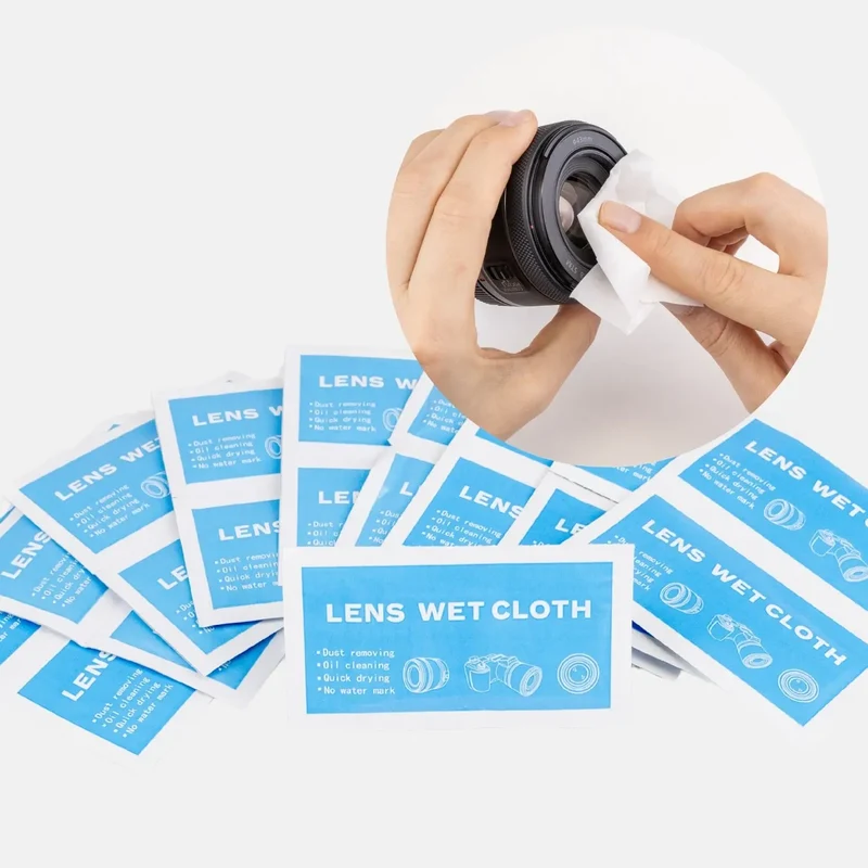 20 Feuchte Reinigungstücher für Objektivlinsen, Handydisplay & Brille