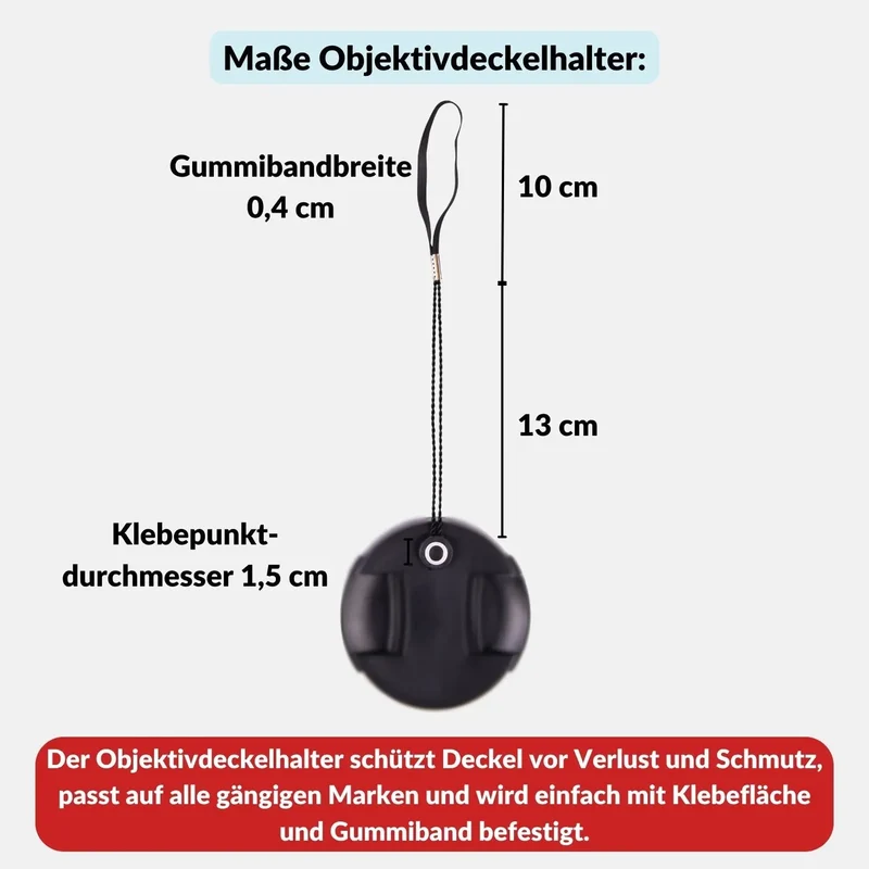 Objektivdeckelhalter für alle gängigen Objektive