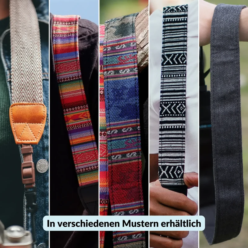 Kameragurt Inka - modischer Tragegurt, 85-110cm verstellbar