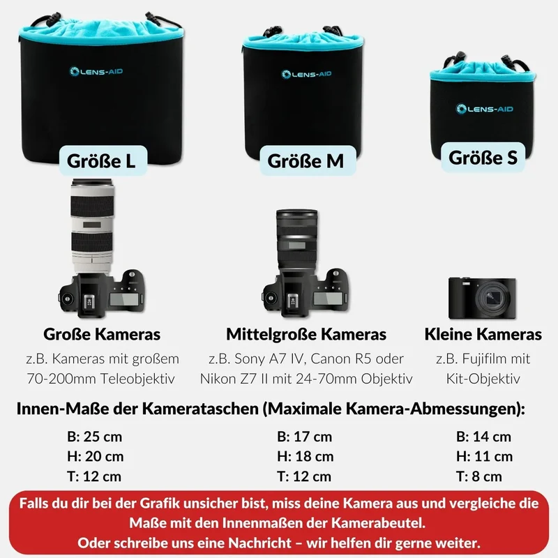 Neopren Kamerabeutel mit Fleece-Fütterung