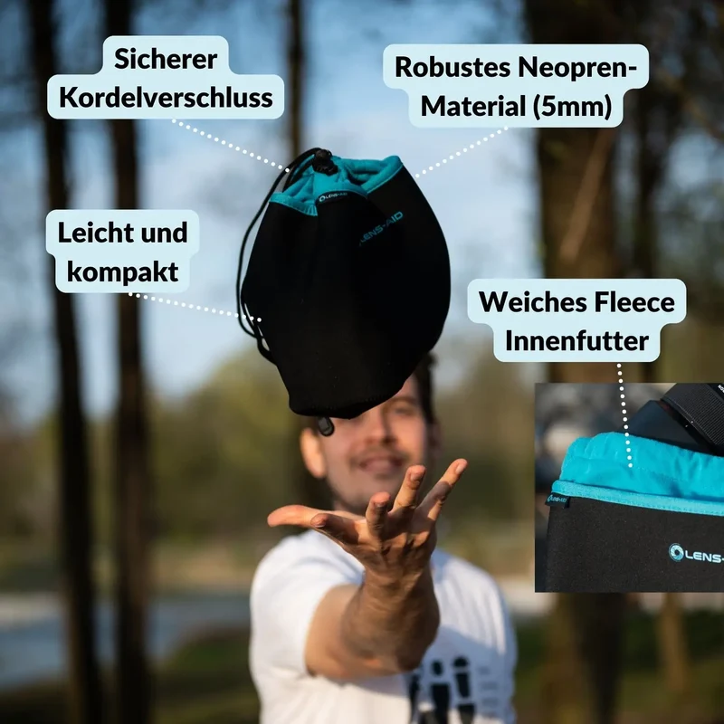 Neopren Kamerabeutel mit Fleece-Fütterung