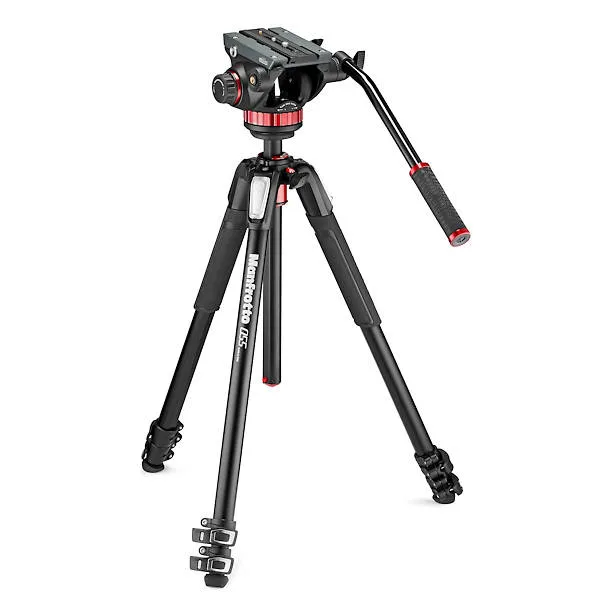 Manfrotto MVH502AH Fluid Video Head with MT055XPRO3 Tripod