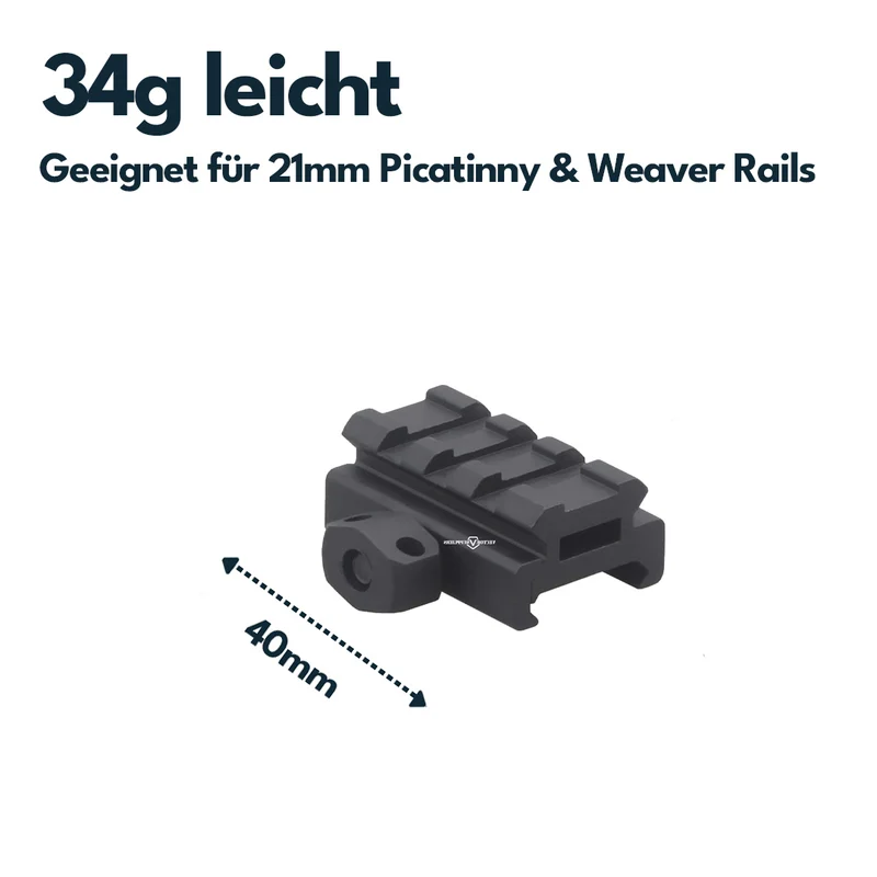 Vector Optics SCRA-58 21mm Picatinny Raiser Montage, l=40mm, h=12mm