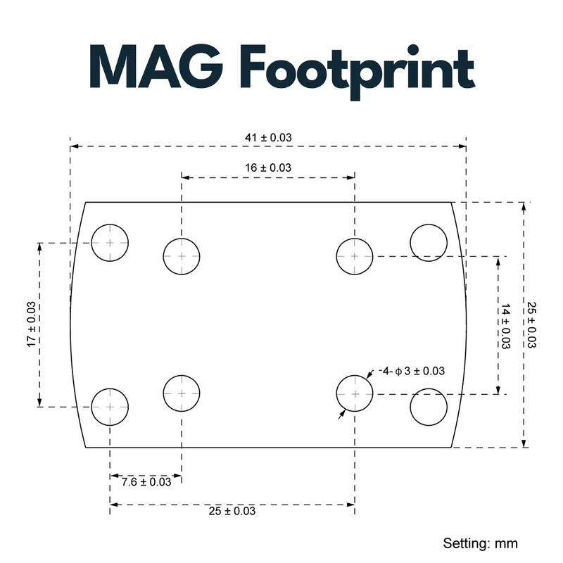 Vector Optics SCPSM-C01 45° Montage mit MGT (SHIELD) Footprint für SCPSM-01