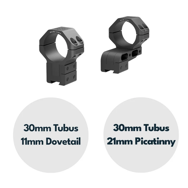 Vector Optics XASR-3065 höhenverstellbare Cantilever Montageringe für 30mm Tubus (h=35-41mm)