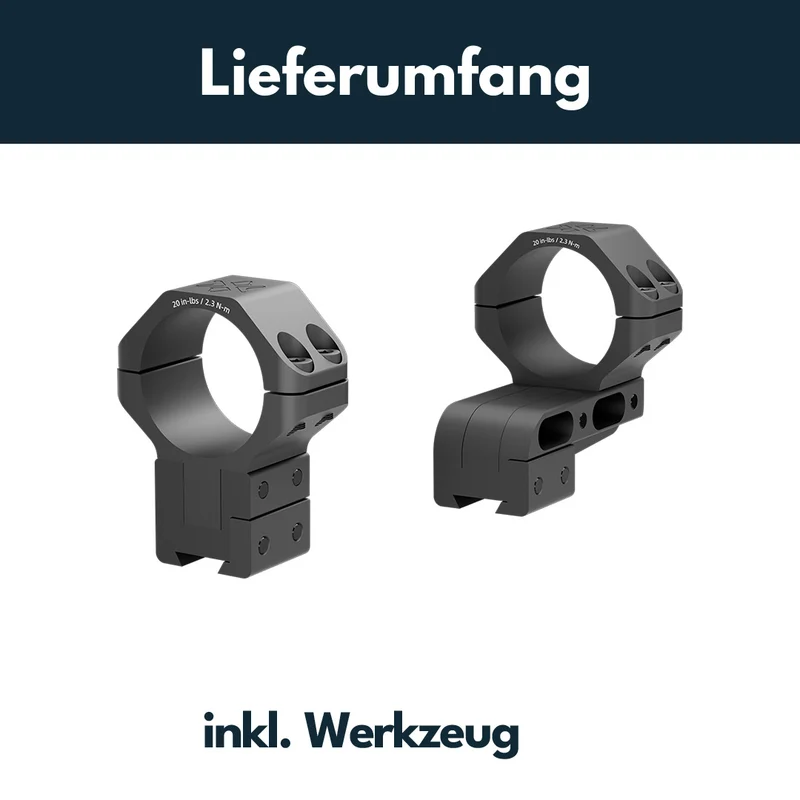 Vector Optics XASR-3065 höhenverstellbare Cantilever Montageringe für 30mm Tubus (h=35-41mm)