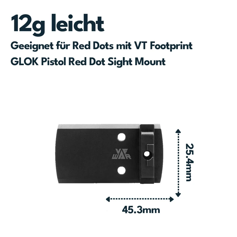 Vector Optics VMPM-01 VeWar Glock Mount TEK (Docter & Vortex Footprint) für Marui Airsoft