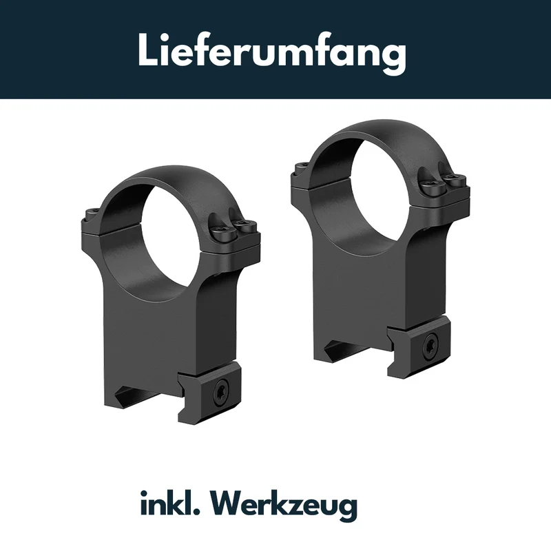 Vector Optics Stahl-Montage für 30mm Tubus, 21mm Picatinny/Weaver in verschiedenen Höhen