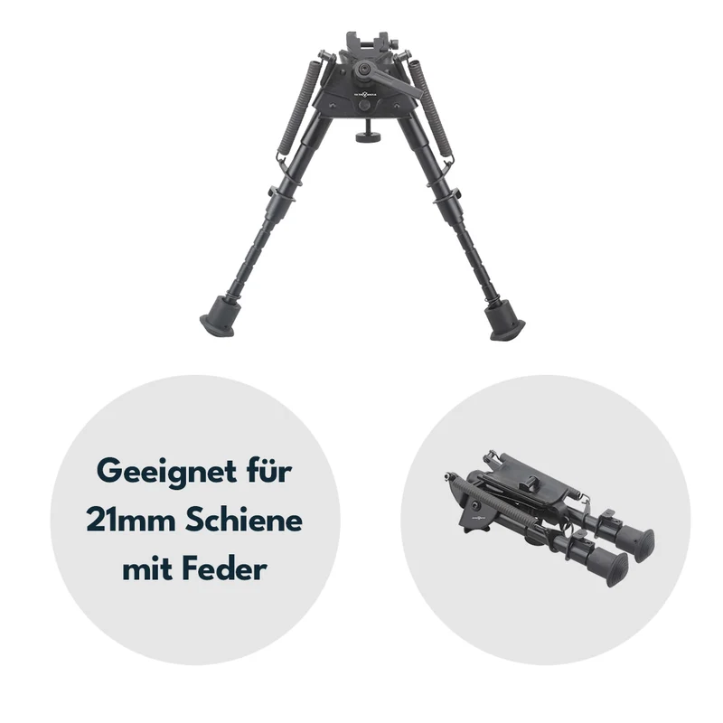 Vector Optics Rokstad Swivel Bipod aus Aluminium in verschiedenen Höhen