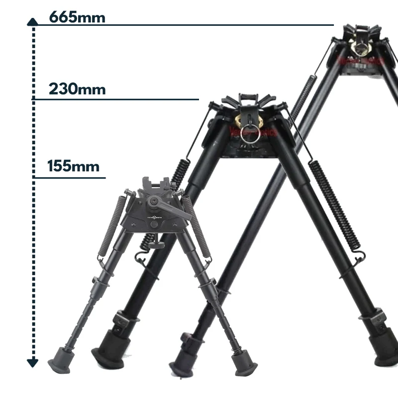 Vector Optics Rokstad Swivel Bipod aus Aluminium in verschiedenen Höhen
