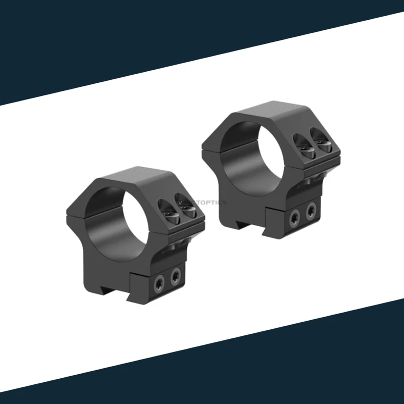 Victoptics Montageringe aus Aluminium für 11mm Schiene und 25,4mm Tubus in verschiedenen Höhen