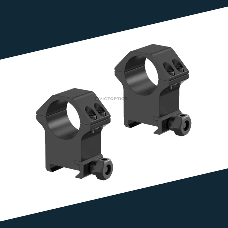 Victoptics Montageringe aus Aluminium für 21mm Schiene und 30mm Tubus in verschiedenen Höhen