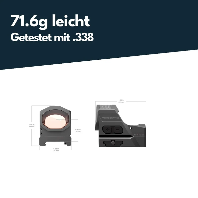 Vector Optics SCRD-SM64 Frenzy-X FLEX 1x19x26 MRS GenII Solar Multi-Reticle