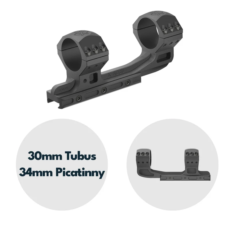 Vector Optics XASR-3015 X-Accu Cantilever Blockmontage mit 20MOA Vorneigung für 34mm Tubus, 21mm Picatinny, h= 40mm