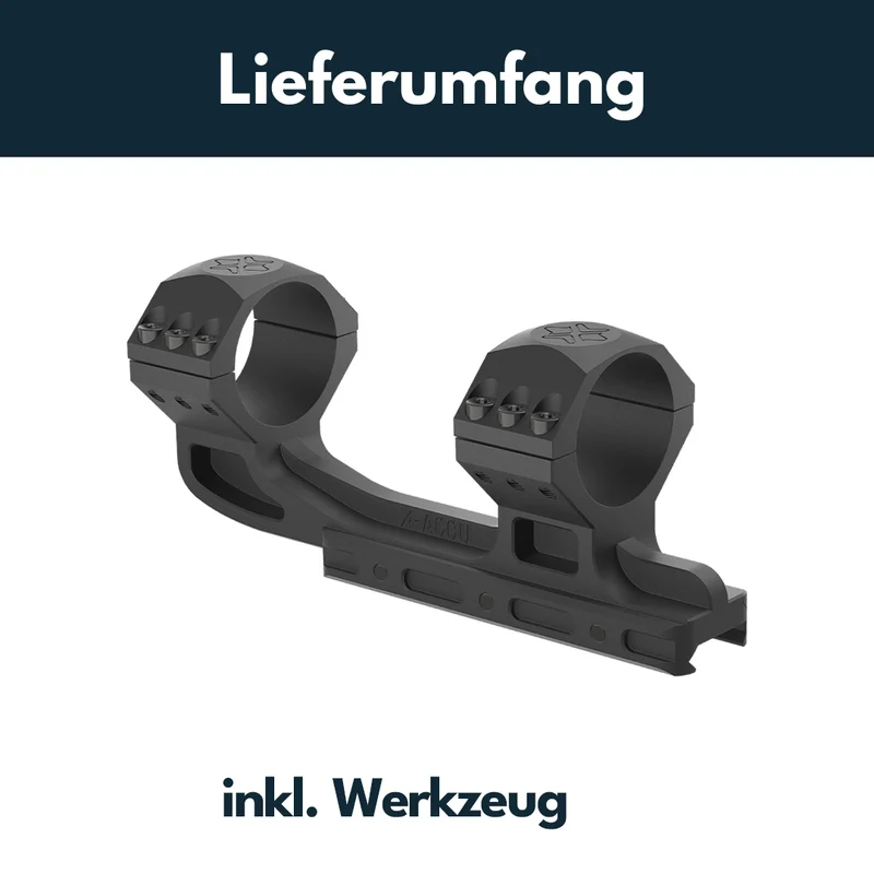 Vector Optics XASR-3015 X-Accu Cantilever Blockmontage mit 20MOA Vorneigung für 34mm Tubus, 21mm Picatinny, h= 40mm